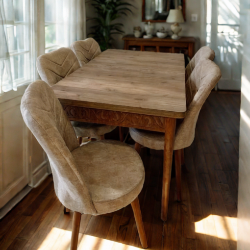 Turkish Extendable Dining Table Set - Image 7